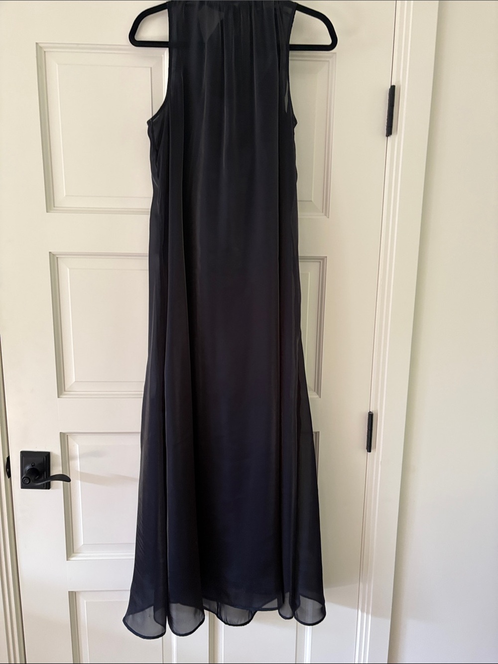 STAUD ALBEE Dark Blue/ Black Sleeveless Maxi Slip Dress